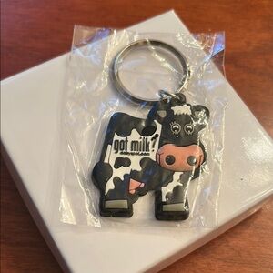 Retro “got Milk” cow key chain fun nostalgic corky